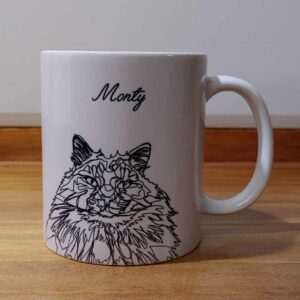 Custom Line Art Mug (Pet/Couple)